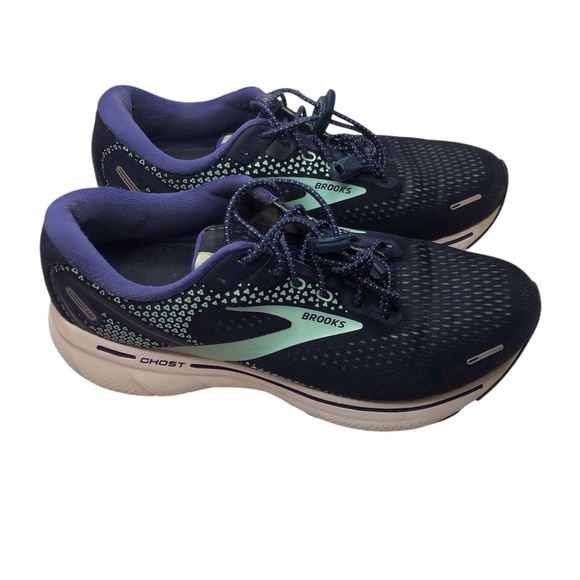 Brooks Ghost 14 Women's Running Shoes - Black and Purple #1203561D446 7.5 D - Picture 1 of 14